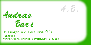 andras bari business card